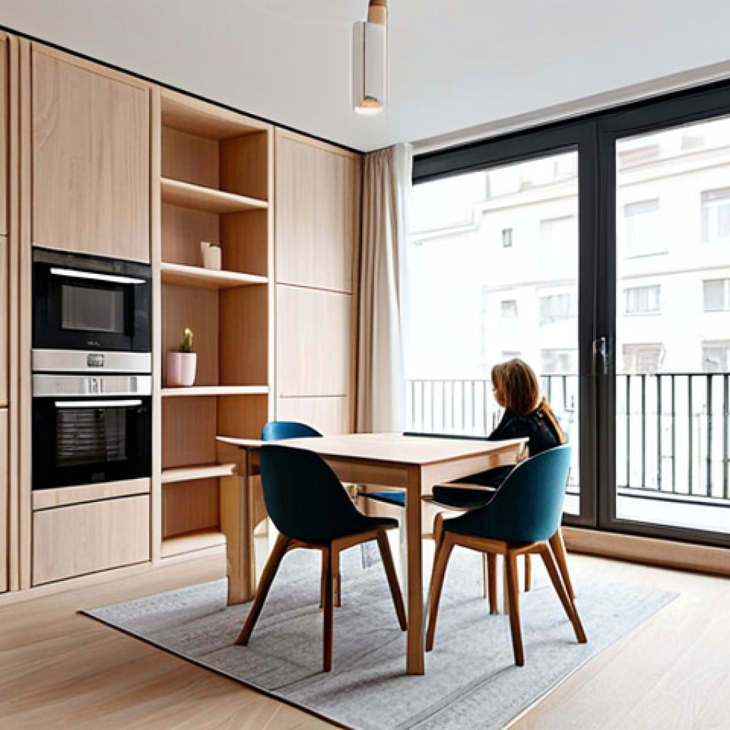 실내건축기사 시험의 시험장 분위기 - **
A modern, family-friendly apartment interior in Moscow, featuring a minimalist design with light...