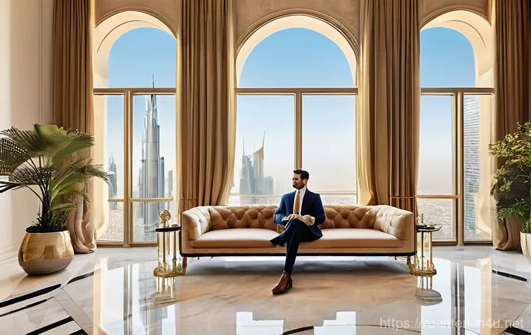 실내건축기사 자격증으로 가능한 해외 취업 - **Prompt:** "A confident and elegant female interior designer, in her mid-thirties, stands poised in...