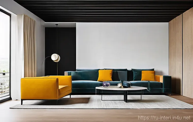 실내건축 실습 중 자주 실수하는 포인트 - **Prompt: Mastering Color and Decor in a Living Room**
    "A diptych showcasing a living room's aes...